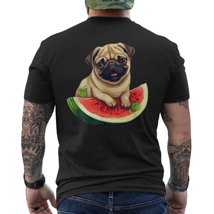 Carlin Rouge Pastèque Fruits D'été Canine T-shirt imprimé au dos