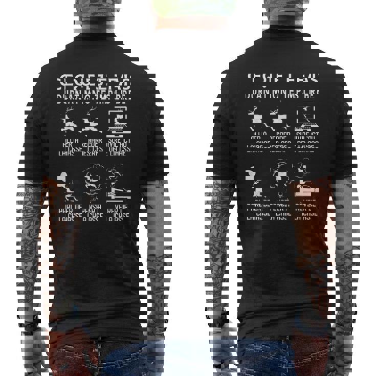 Ce Que Je Fais Durant Mon Temps Libre Passion Chasse Cerf T-shirt imprimé au dos