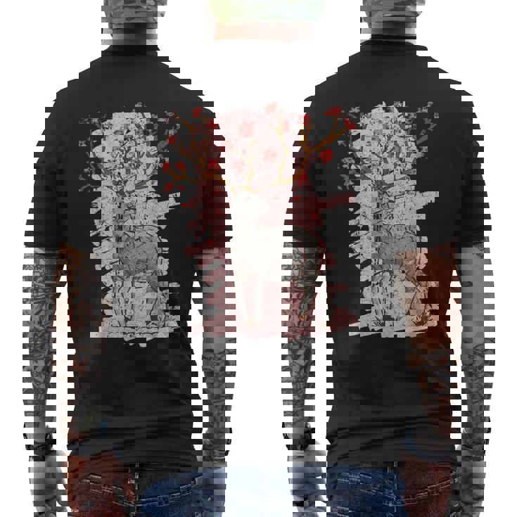 Cerf Sakura T-shirt imprimé au dos