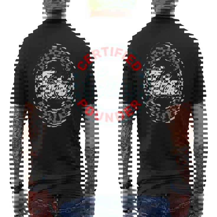 Certified Torta Pounder Foodie Men's Back Print T-Shirt