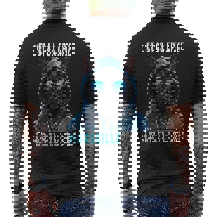 C'est Pas La Capitale C'est Marseille Bébé Humour Chat T-shirt imprimé au dos