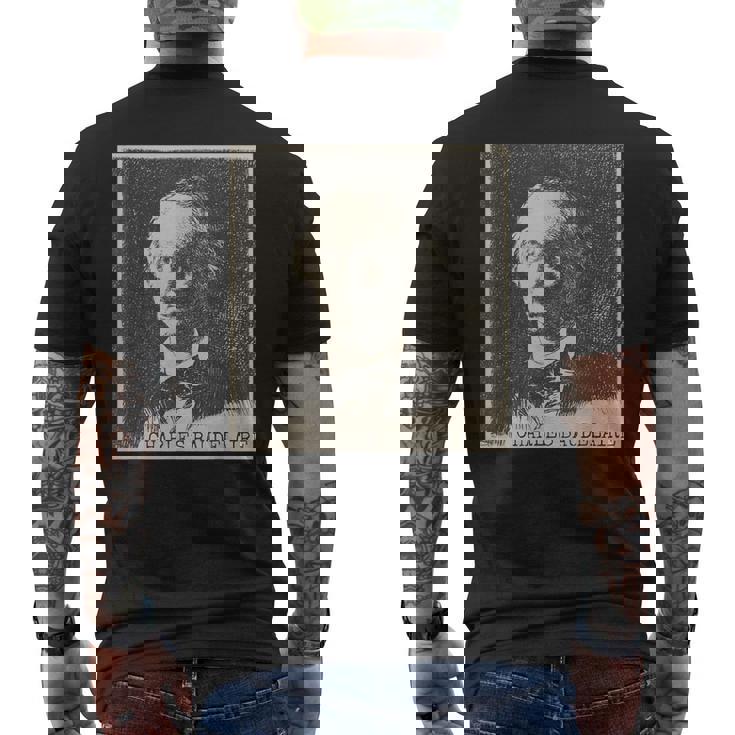 Charles Baudelaire Retrato Poeta Francés Camiseta Hombre Estampado Espalda