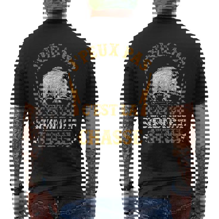 Chasseur Humour Sanglier J'peux Pas C'est La Saison Chasse T-shirt imprimé au dos