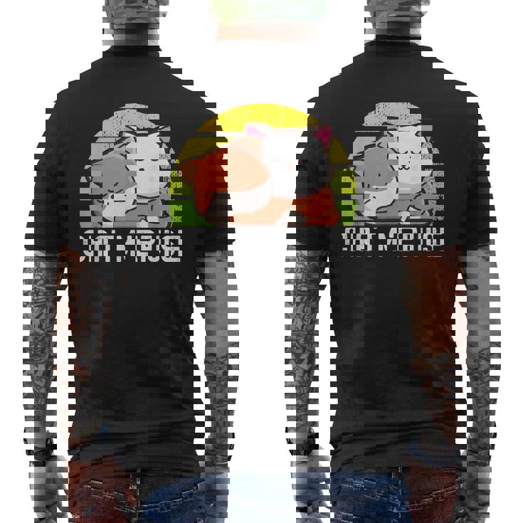 Chat M'épuise Chat Mignon Humour Chat Drôle T-shirt imprimé au dos