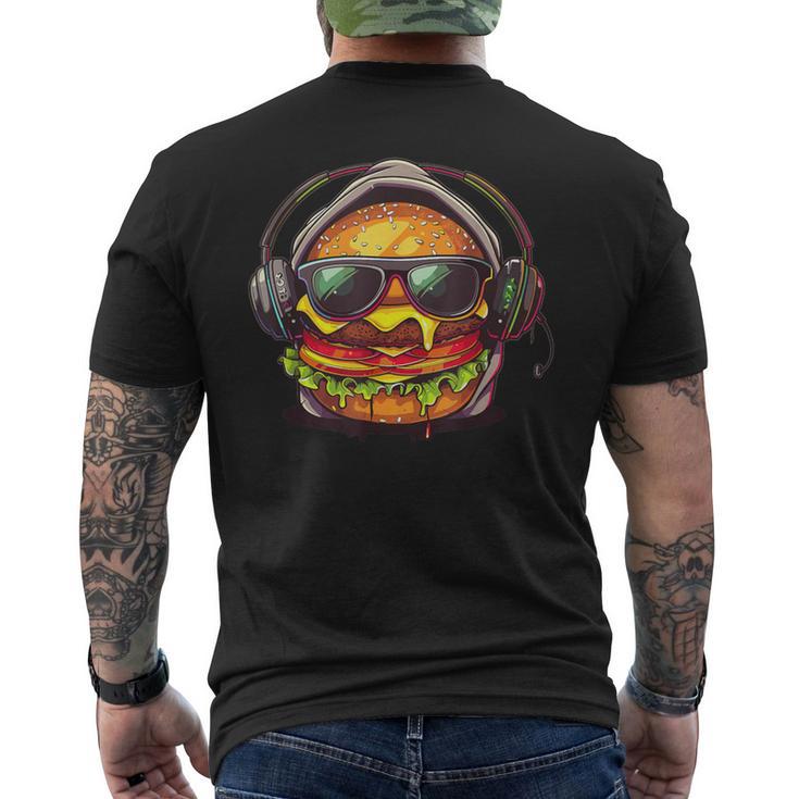 Cheeseburger With Sunglasses I Cheeseburger T-Shirt mit Rückendruck