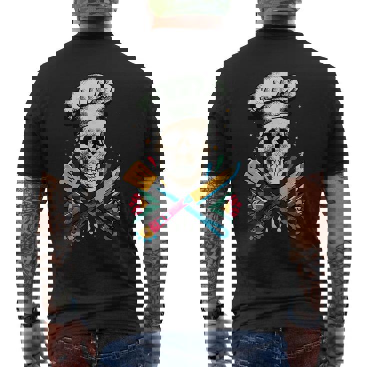 Chef Calavera Cráneo De Cocinero Cráneo De Chef Camiseta Hombre Estampado Espalda