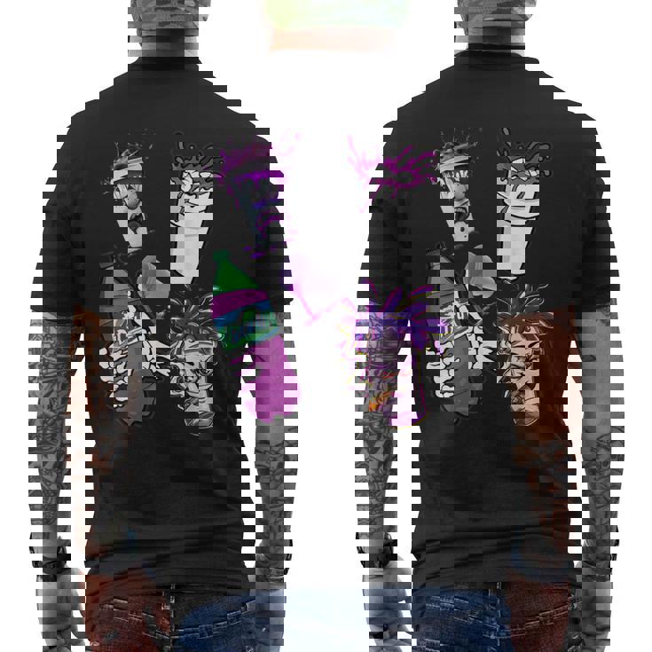 Chemises Lean Drank Dirty Double Cup Lean Line Smoke T-shirt imprimé au dos