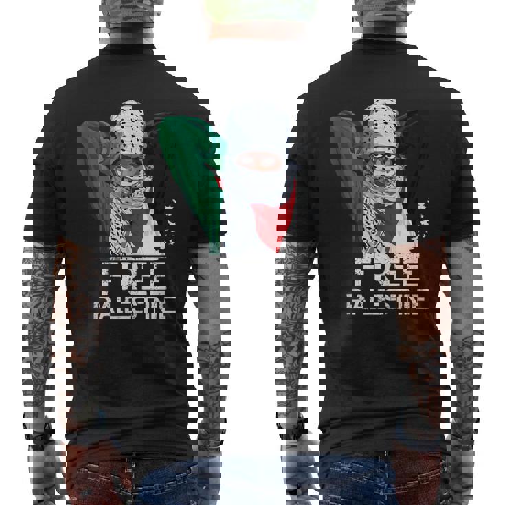 Chica Palestina Libre Palestina Bufanda Shemagh Sin Mangas Camiseta Hombre Estampado Espalda