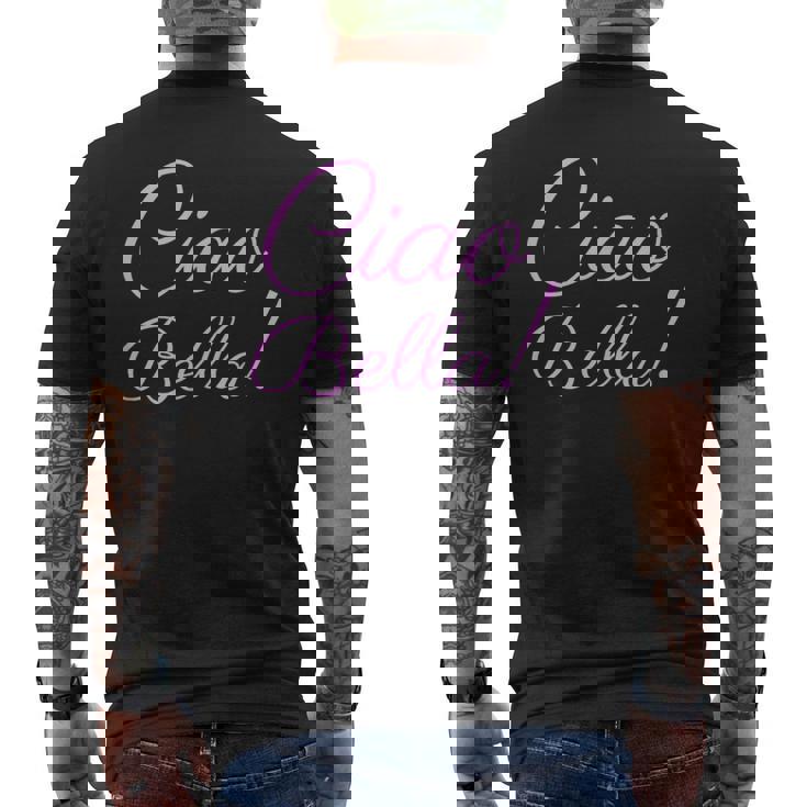 Ciao Bella Italiana Hello Beautiful Italy Camiseta Hombre Estampado Espalda