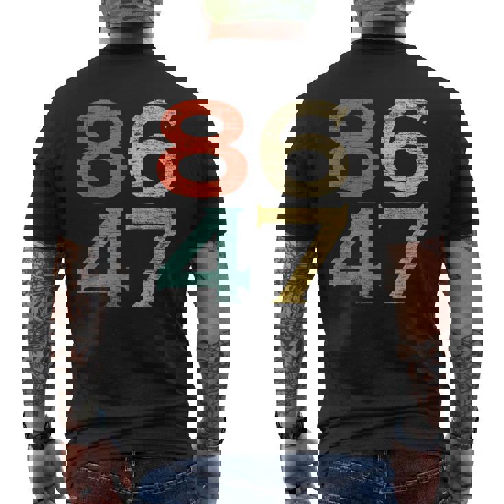 Classic Vintage Retro Style 8647 86 47 Anti Trump Men's T-shirt Back Print