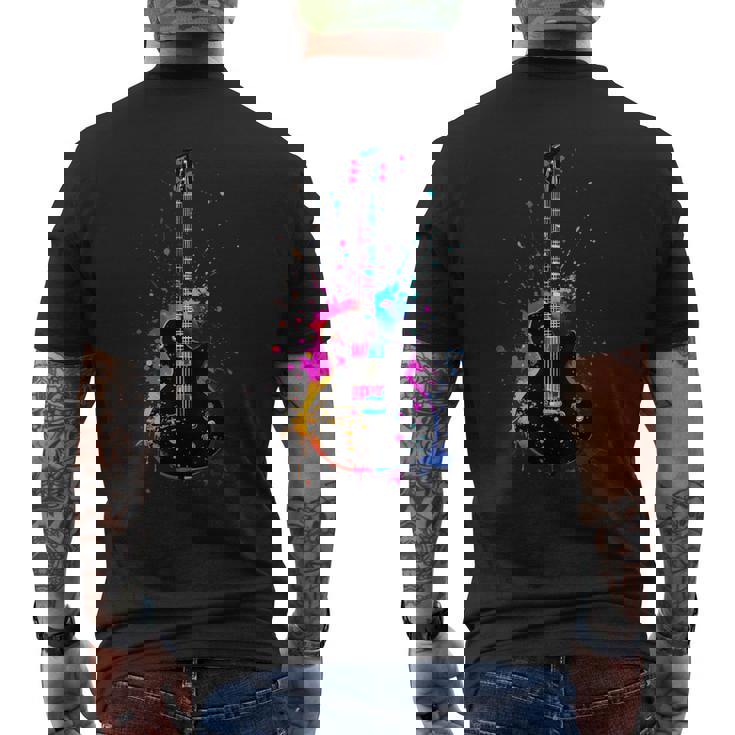 Colorful Guitarist Guitar Music Lover Men's T-shirt Back Print