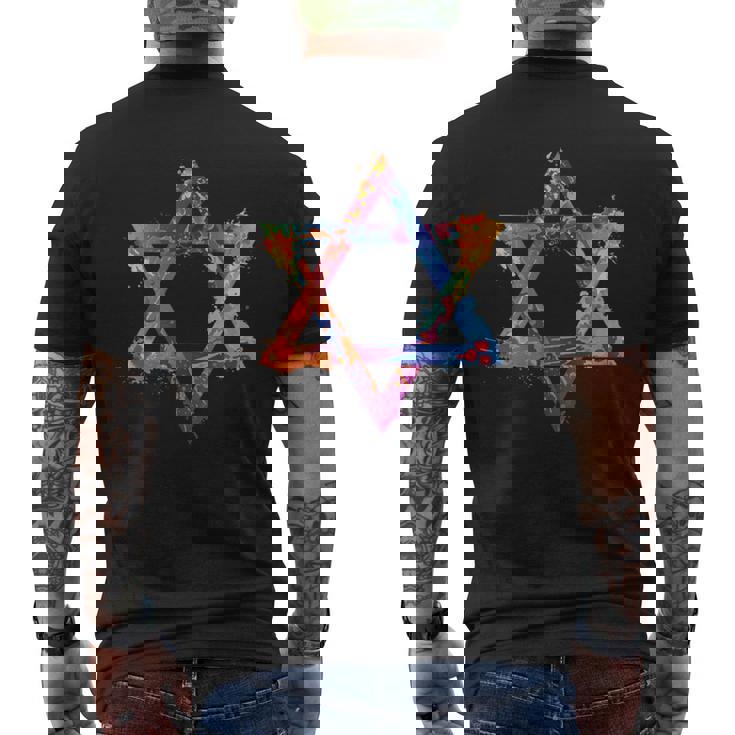 送料無料【GOLDEN 】Big Star Back Tシャツ colorful-star-david-jewish-