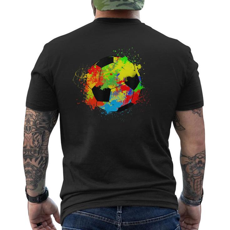 Colourful Football Ball T-Shirt mit Rückendruck