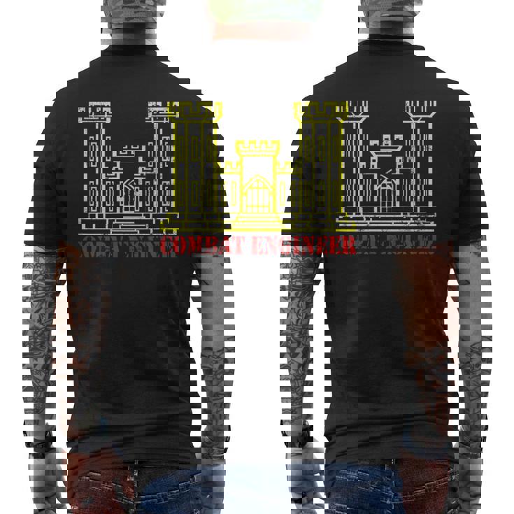 Combat Engineer Veteran Shirt For Men Military Patriotic Men's Back Print T-Shirt