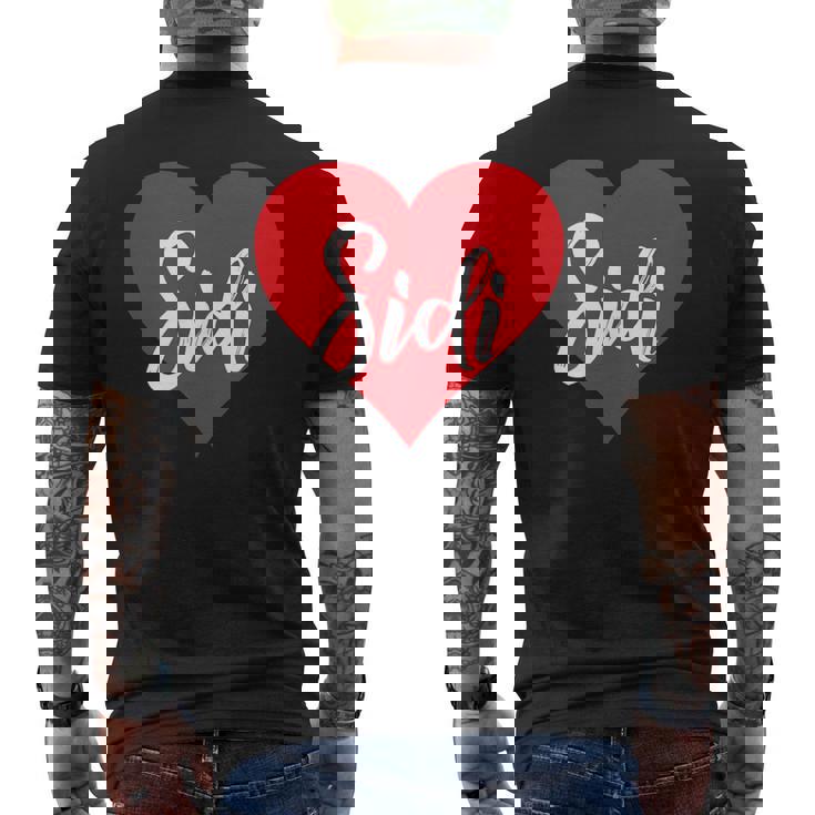 Con Nombre I Love Sidi I Heart Named Camiseta Hombre Estampado Espalda