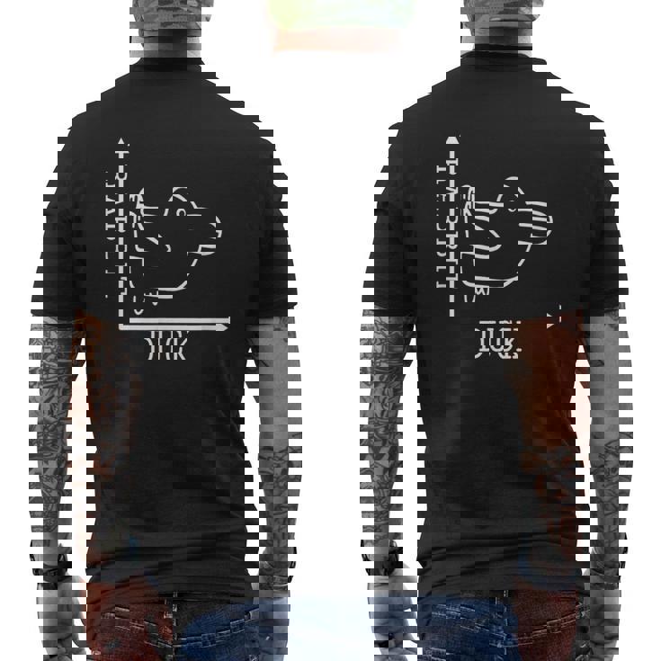 Conejo O Pato Camiseta Hombre Estampado Espalda