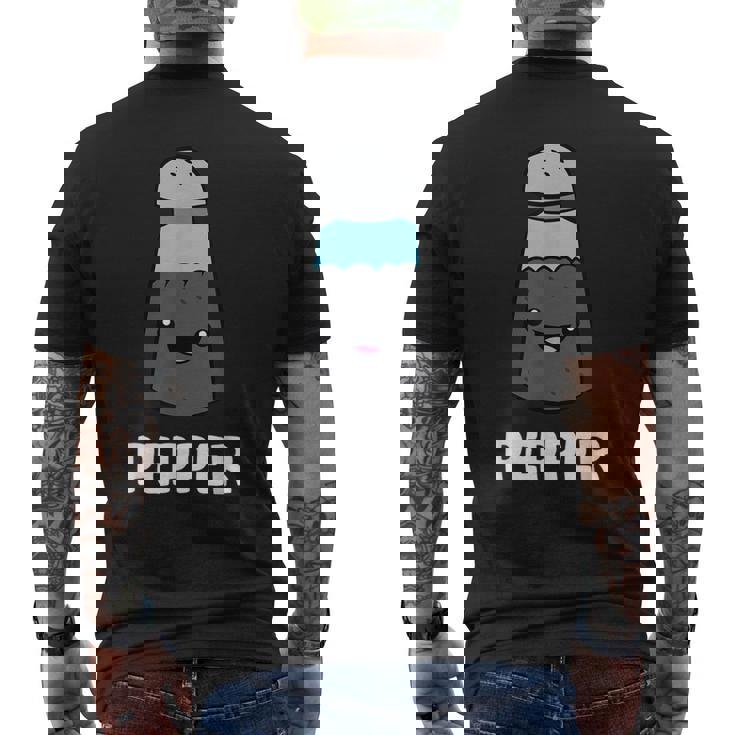 Costume De Poivre Et De Sel Assortis T-shirt imprimé au dos