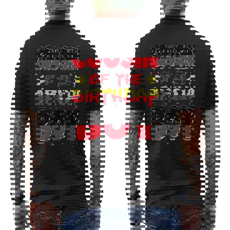 Cousin Of The Birthday Boy Family Party Decorations Men's T-shirt Back Print