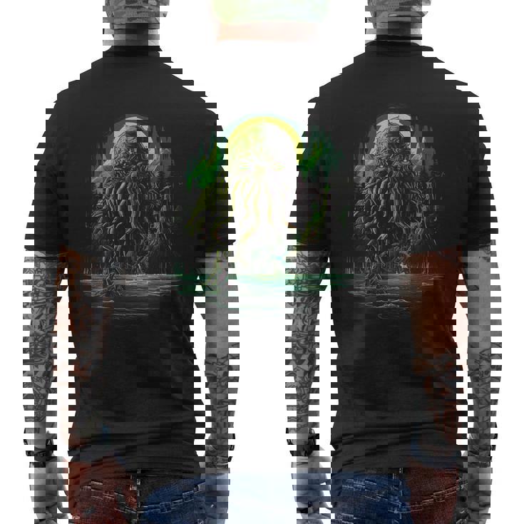 Cthulhu Horror Lovecraft Camiseta Hombre Estampado Espalda