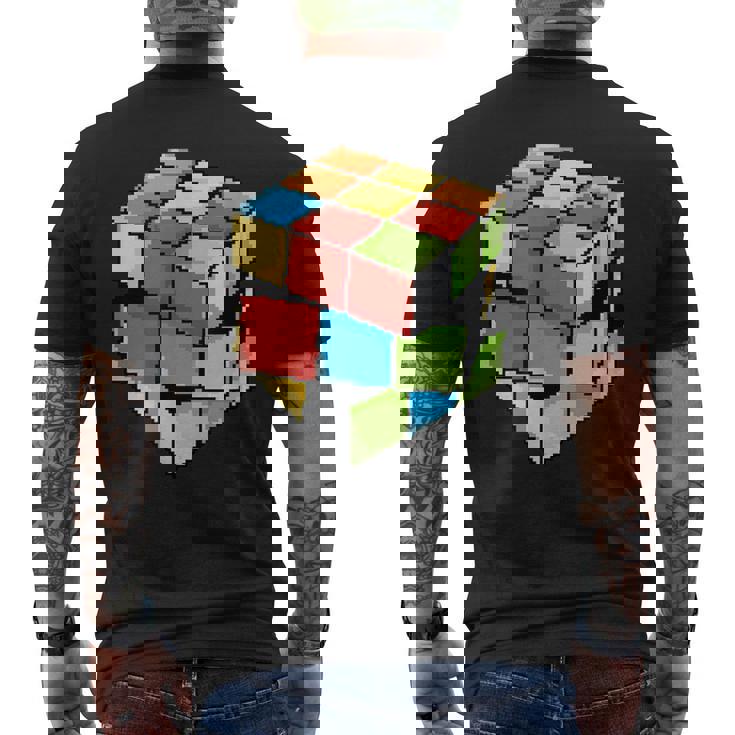 Cube Rétro Pixel Rubik Multicolore Cadeau T-shirt imprimé au dos