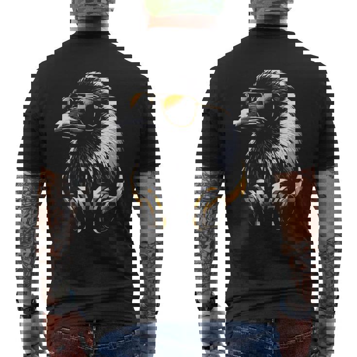 Cuervo Con Gafas De Sol Y Auriculares Dj Camiseta Hombre Estampado Espalda