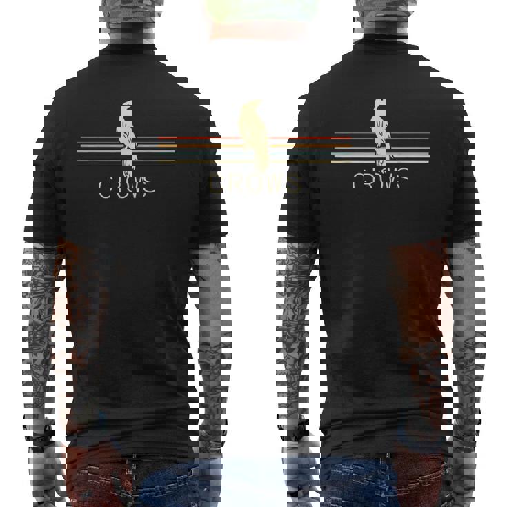 Cuervos Retro Hombres Cuervos Cuervo Negro Pájaro Cuervo Para Hombres Camiseta Hombre Estampado Espalda