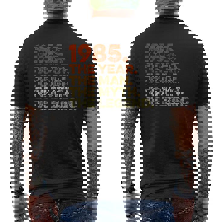 Cumpleaños Regalo Cosechaintage 1985 Year Man Myth Legend Camiseta Hombre Estampado Espalda