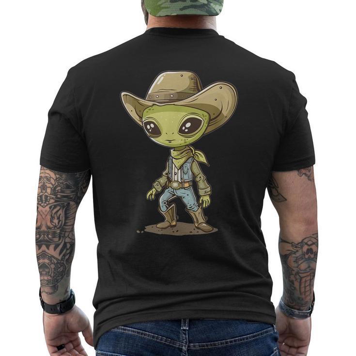 Cute Alien Cowboy T-Shirt mit Rückendruck