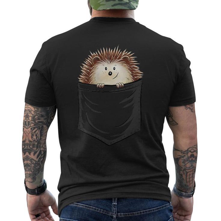 Casual Cute Spiky Hedgehog In Your Pocket T-Shirt mit Rückendruck