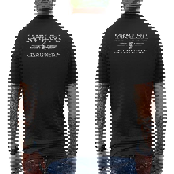 D20 Roleplaying Alignment Lawful Evil Men's Back Print T-Shirt