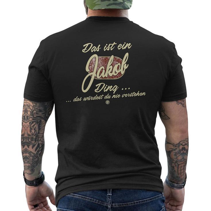 Das Ist Ein Jakob Ding Family T-Shirt mit Rückendruck