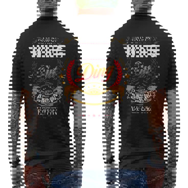 Das Ist Ein Wing Ding Das Würdest Du Nicht Verstehen Wing Name T-Shirt mit Rückendruck
