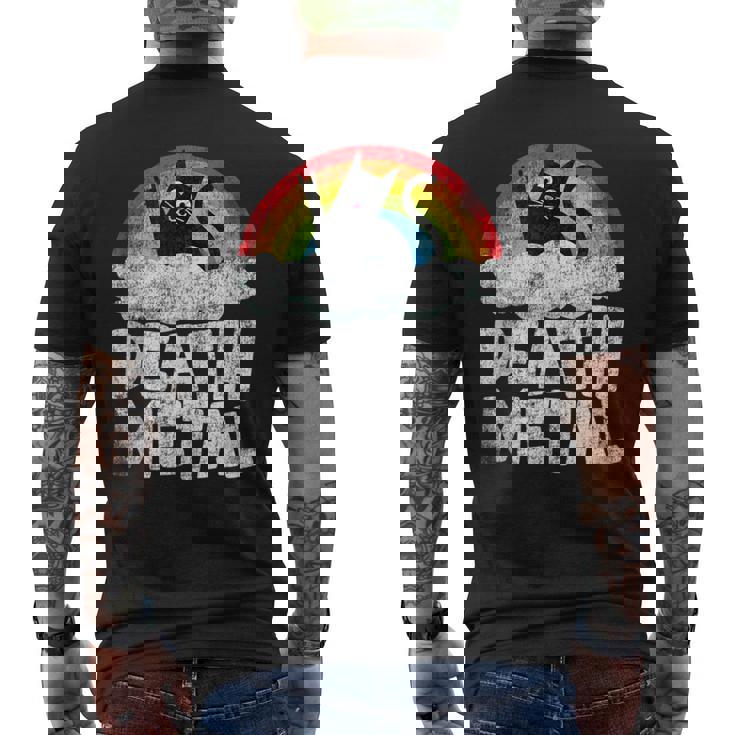 Death Metal Gato Retro Arco Iris Metalfan Heavy Metal Sin Mangas Camiseta Hombre Estampado Espalda