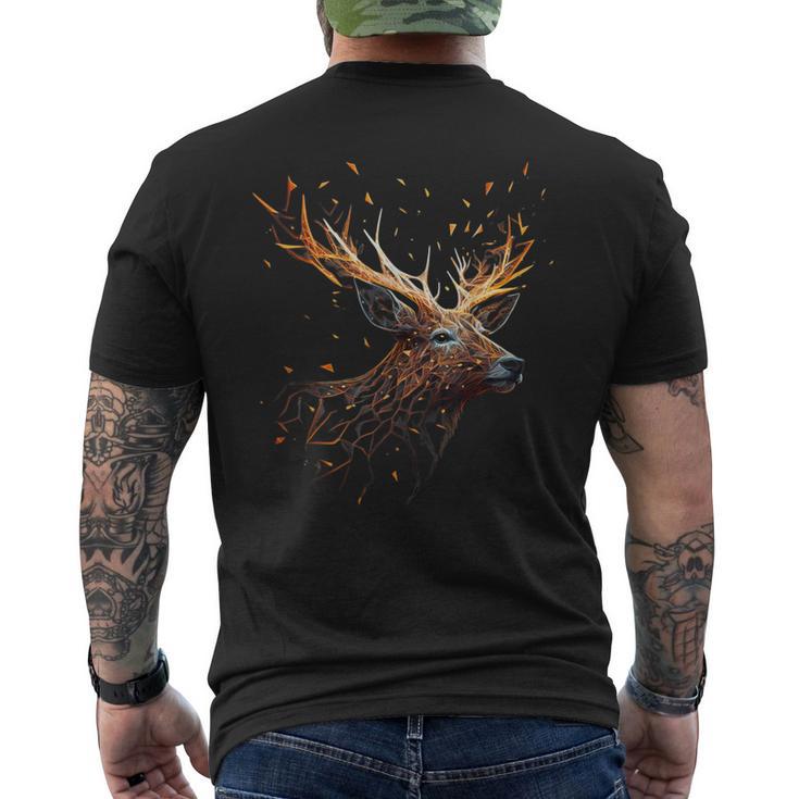 Deer Animal Motif Elk Forest Animal Print Deer T-Shirt mit Rückendruck