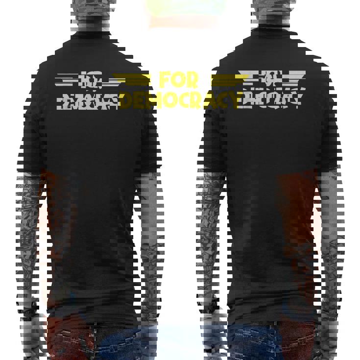 For Democracy Hell Of Diver Hero Gamer Skull Gaming Liberty Men's T-shirt Back Print