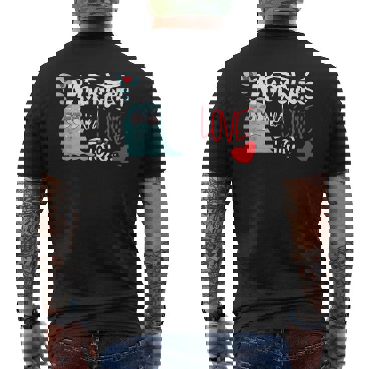 Día De Sanalentín Amor Monstruo Monstruos Necesitan Amor También Camiseta Hombre Estampado Espalda