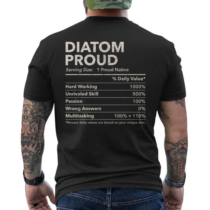 Diatom Nevada Proud Nutrition Facts Men's Back Print T-Shirt