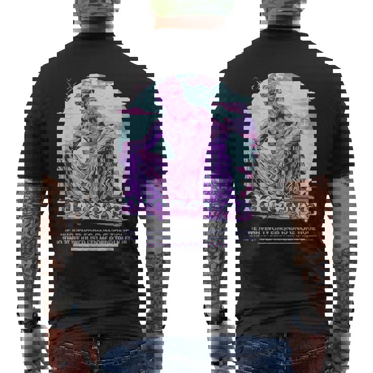 Diógenes Y2k Pastel Estética Estoica Cita Divertido Estoicismo Camiseta Hombre Estampado Espalda