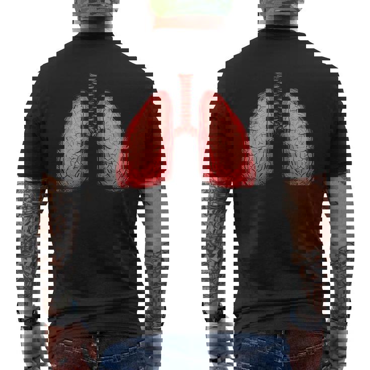 Disfraces De Grupo De Anatomía De Órganos Del Cuerpo Humano Disfraz De Pulmones Camiseta Hombre Estampado Espalda
