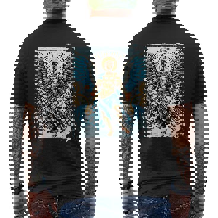 Disfraz De Ángel San Patrono San Miguel Arcángel Camiseta Hombre Estampado Espalda