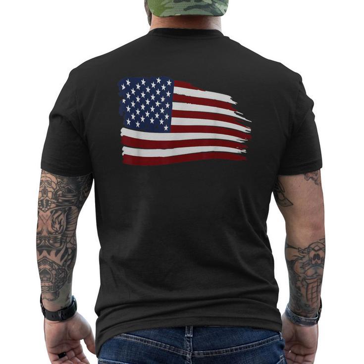 Distressed Us Usa Flag Stars And Stripes American T-Shirt mit Rückendruck