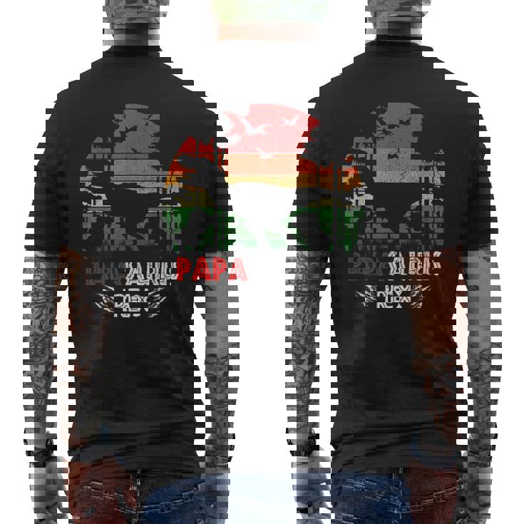 Divertido Papasaurus Dinosaurios Amante Del Día Del Padre Dinosaurios Camiseta Hombre Estampado Espalda