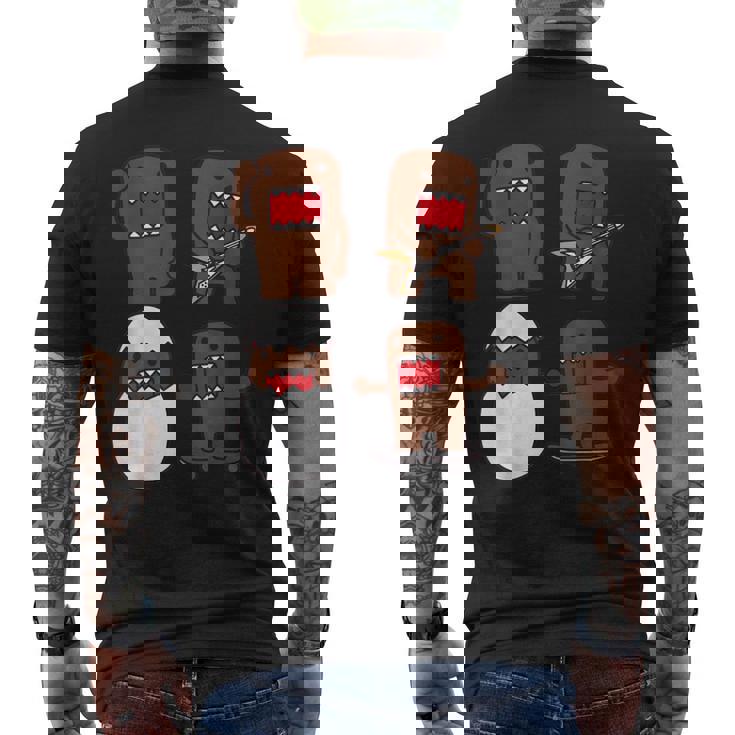 Domo Kun Guitar Y2k Men's T-shirt Back Print