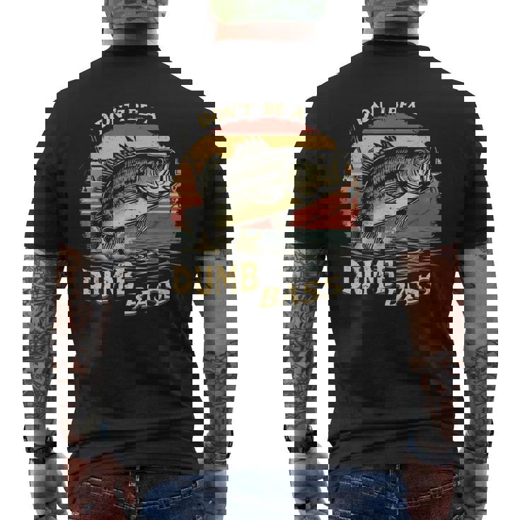 Dont Be Dumb Bassintage Sunset Divertido Pesca Cita Meme Camiseta Hombre Estampado Espalda