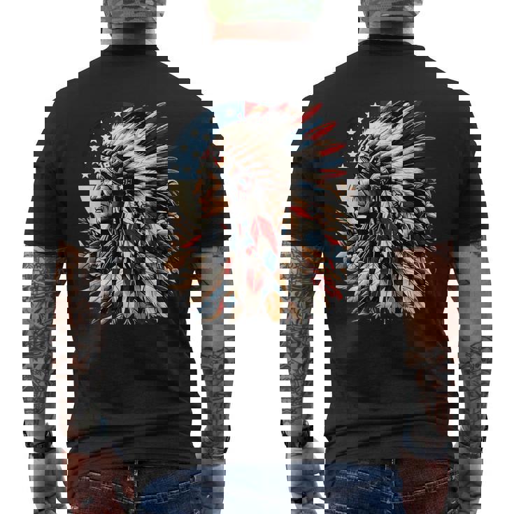 Drapeau Indien Indien Indien Américain T-shirt imprimé au dos