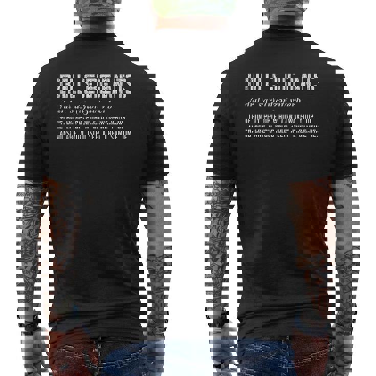 Drill Sergeant Military Drill Team Veteran Bootcamp Men's Back Print T-Shirt