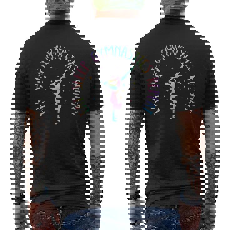 Eat Sleep Gymnastics Repeat Gymnastics Player Camiseta Hombre Estampado Espalda