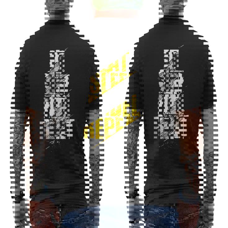 Eat Sleep Padel Repeat Padel Tennis Divertido Padelista Sin Mangas Camiseta Hombre Estampado Espalda