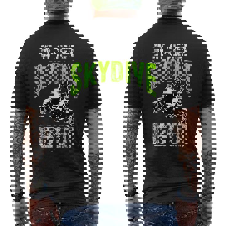 Eat Sleep Skydive Repeat Camiseta Hombre Estampado Espalda