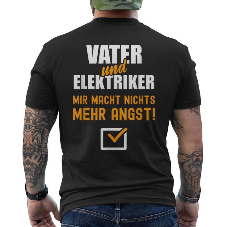 Electrician Father Dad Birth T-Shirt mit Rückendruck